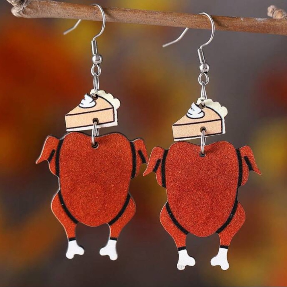 Thanksgiving Turkey Dangle Earrings